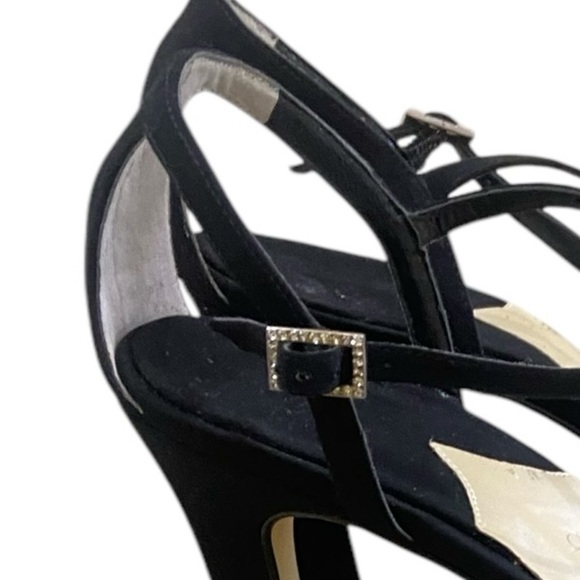 Caparros Paulette black leather sole ankle strap shoes 2.5 inch heel size 10 - Picture 5 of 13